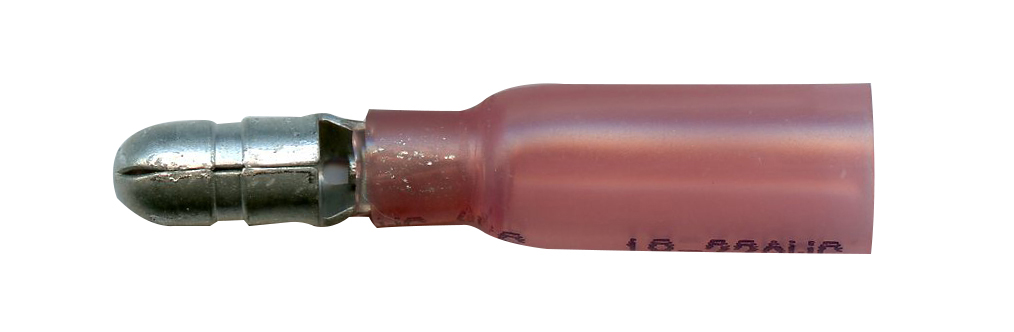 <ul><li>MasterLink&reg; Seal Crimp bullet receptacles offer a premium "crimp and seal" disconnect solution designed for high-performance automotive and industrial wiring. These receptacles feature a brazed seam barrel that allows for a secure, multi-sided crimp without the risk of the seam opening, ensuring maximum pull-out strength. The translucent, adhesive-lined polyolefin tubing is color-coded and wire-gauge imprinted, shrinking to create a permanent, moisture-proof environmental seal that meets MIL-I-23053/4 standards. UL Listed and rated for 600V at temperatures up to 221°F (105°C), these receptacles provide a rugged, fully sealed connection for demanding electrical environments.</li></ul>|